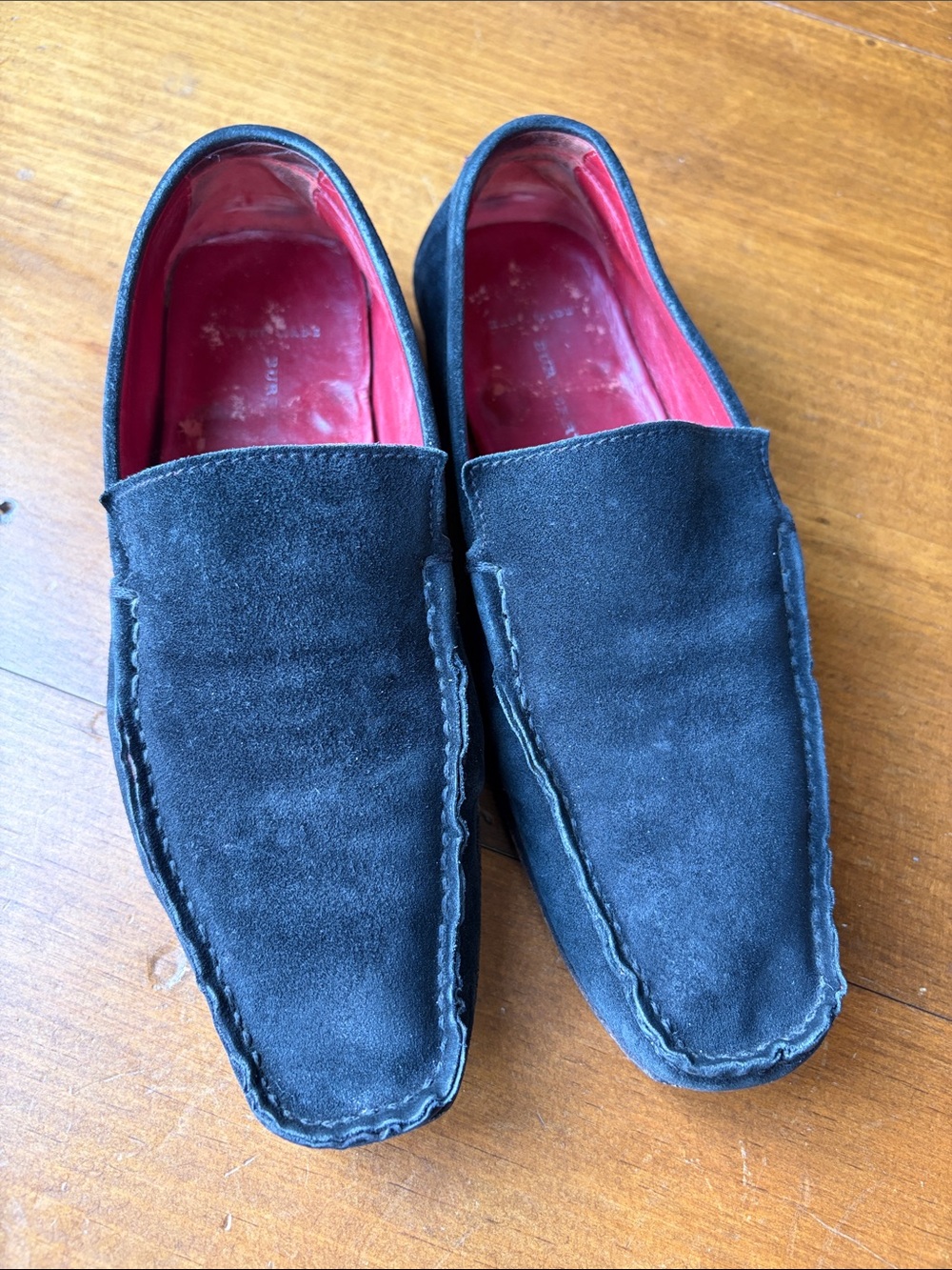 Burberry Vintage Black Suede Loafers